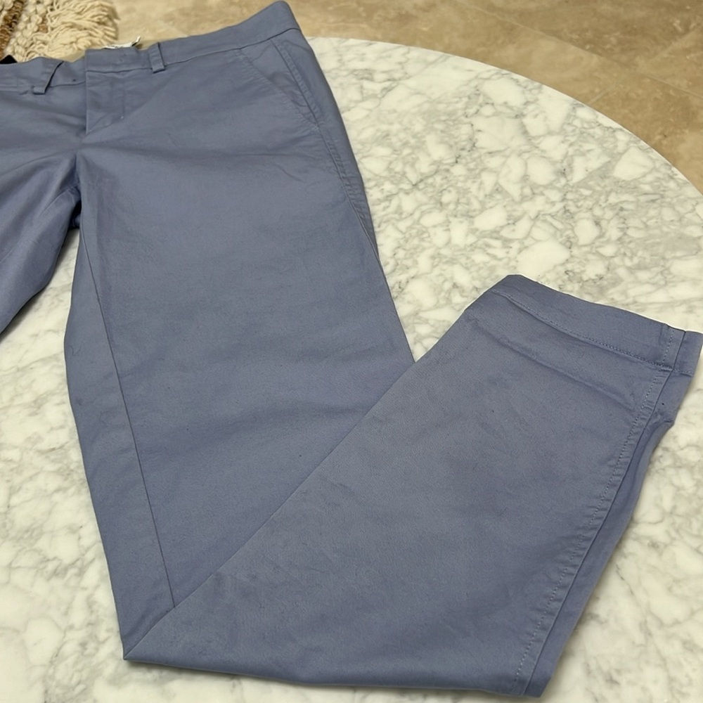 Vince Sky Blue Cotton Flat Front Pant.  0 - Picture 7 of 7